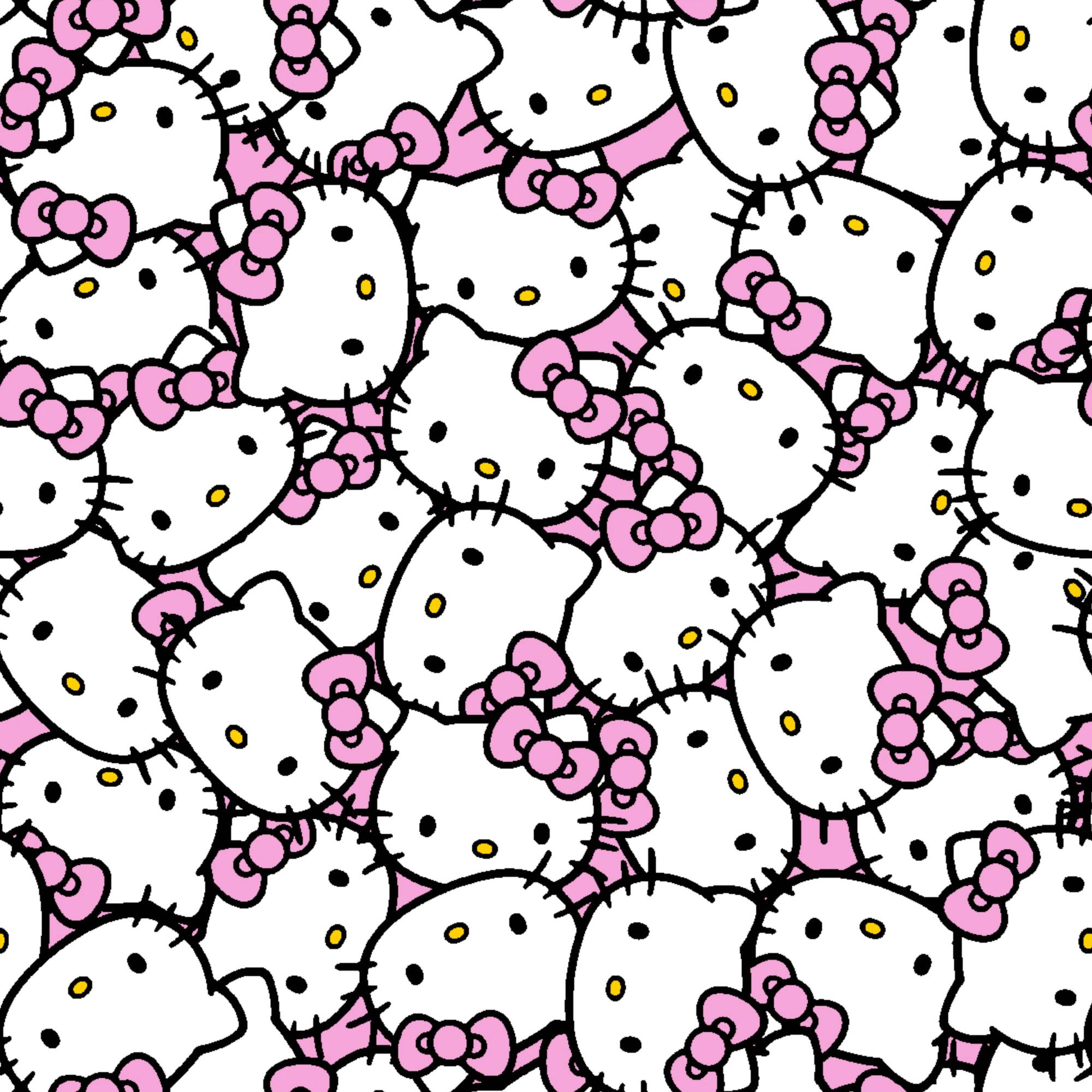 Hello Kitty® Packed Pink Bow Cotton Fabric